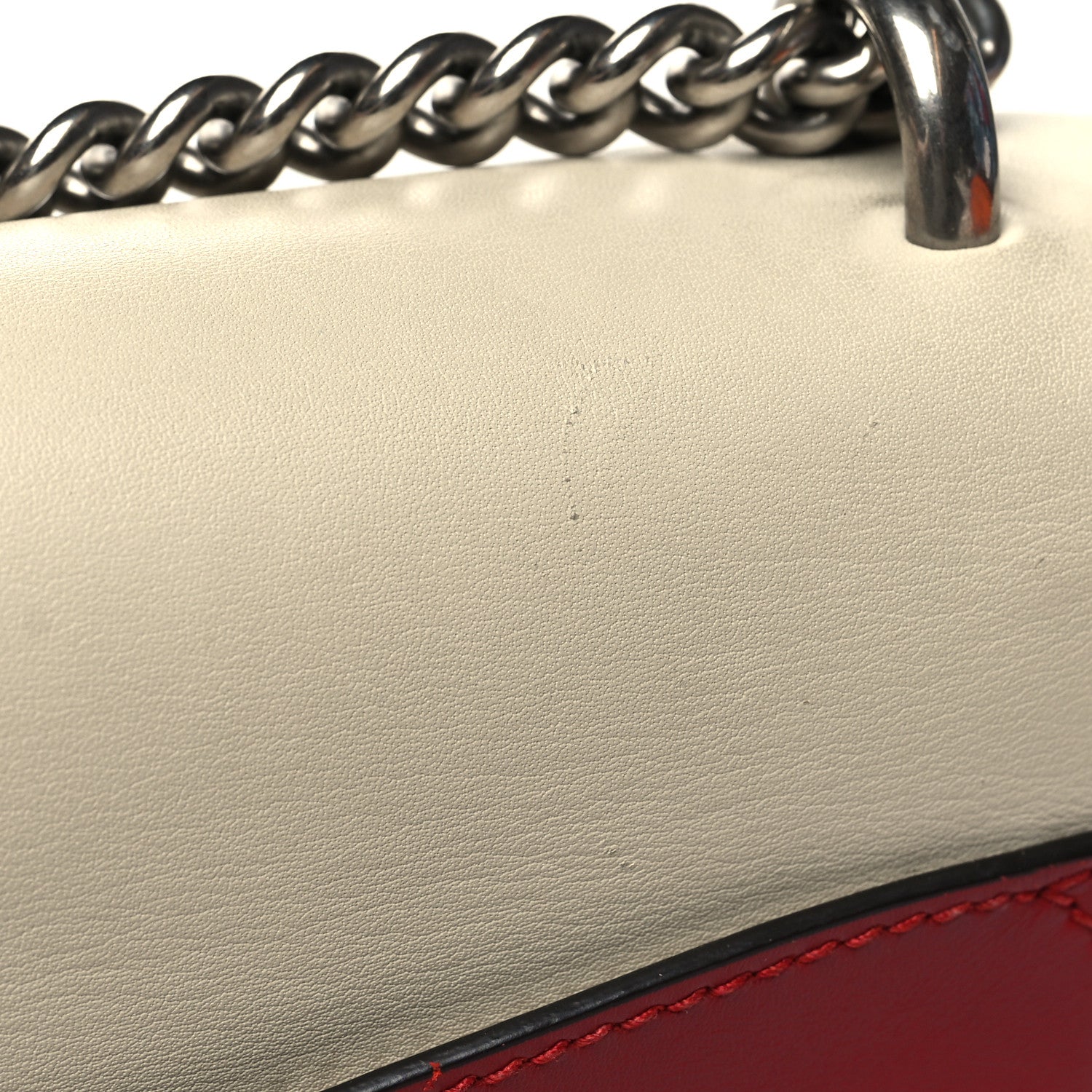 Gucci Calfskin Bee Embroidered Medium Dionysus Shoulder Bag White Blue Hibiscus Red 17 of 17