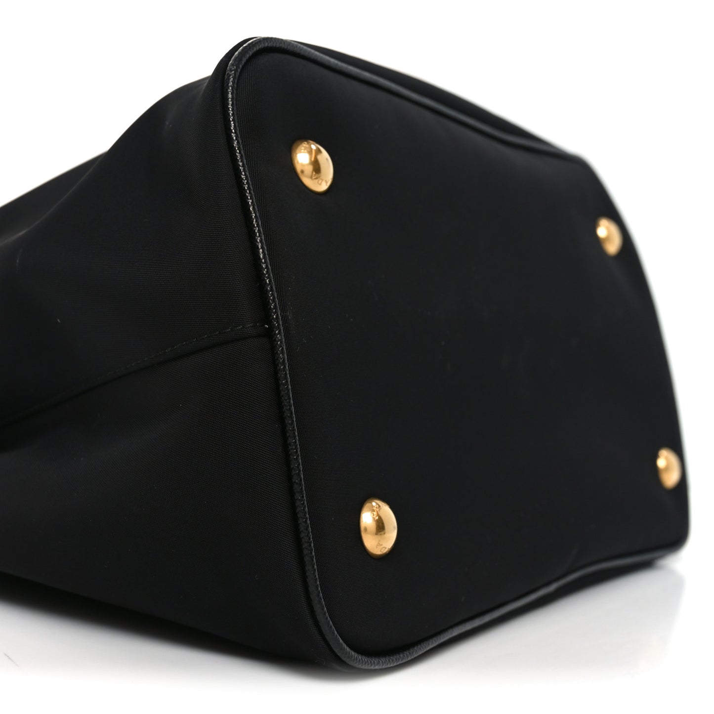 Tessuto Nylon Soft Calf Small Tote Black