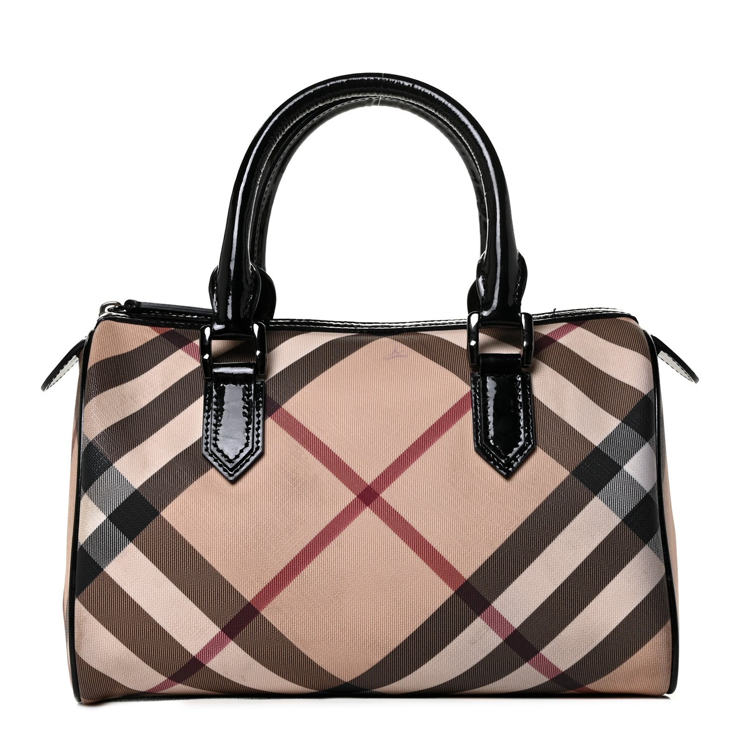 Supernova Check Patent Small Chester Bowling Bag Black