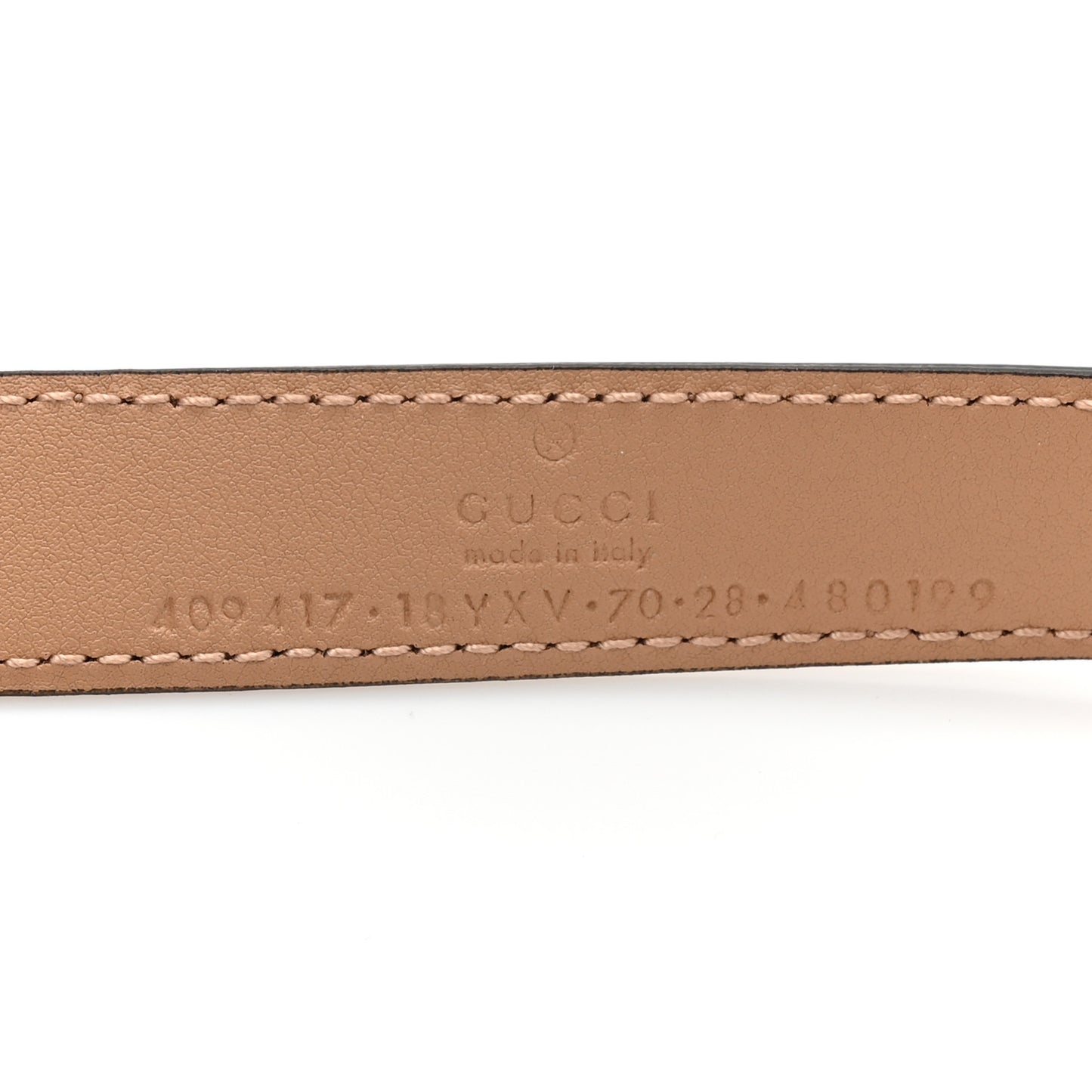 Azalea Calfskin Enamel Monochrome Double G 20mm Belt 70 28 Camelia
