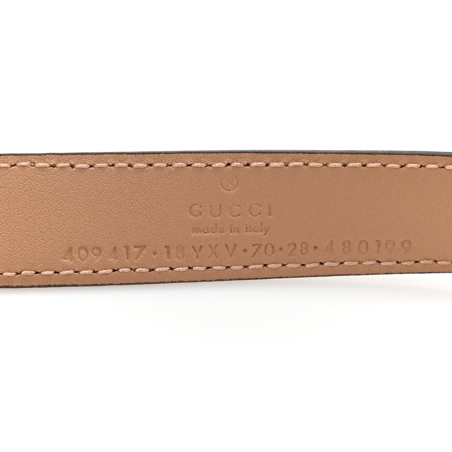 Gucci Azalea Calfskin Enamel Monochrome Double G 20mm Belt 70 28 Camelia 4 of 4