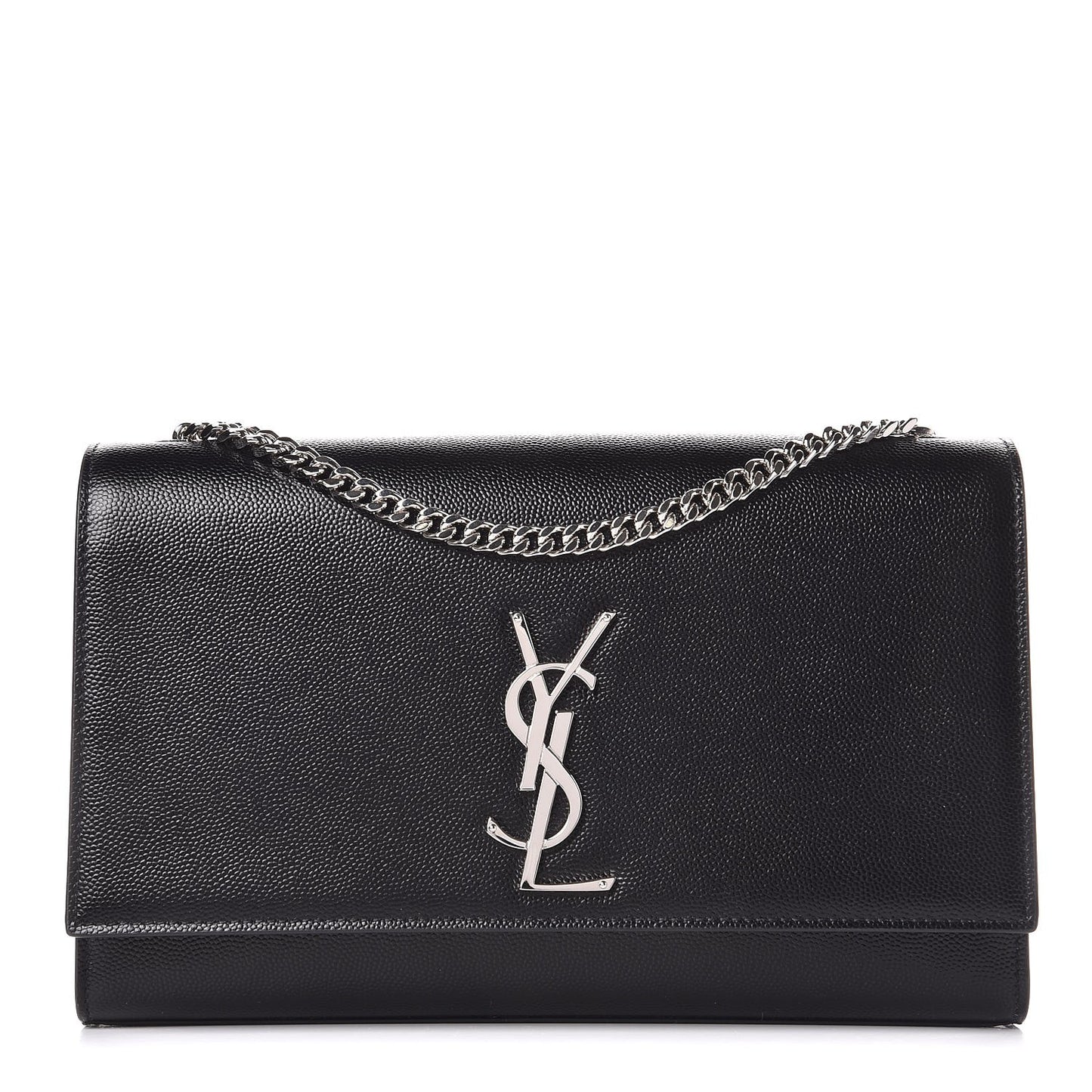 Grain De Poudre Medium Classic Monogram Kate Satchel Black
