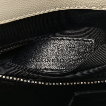 Saint Laurent Grain De Poudre Textured Mixed Matelasse Large Triquilt Monogram Satchel Porcellana 6 of 15