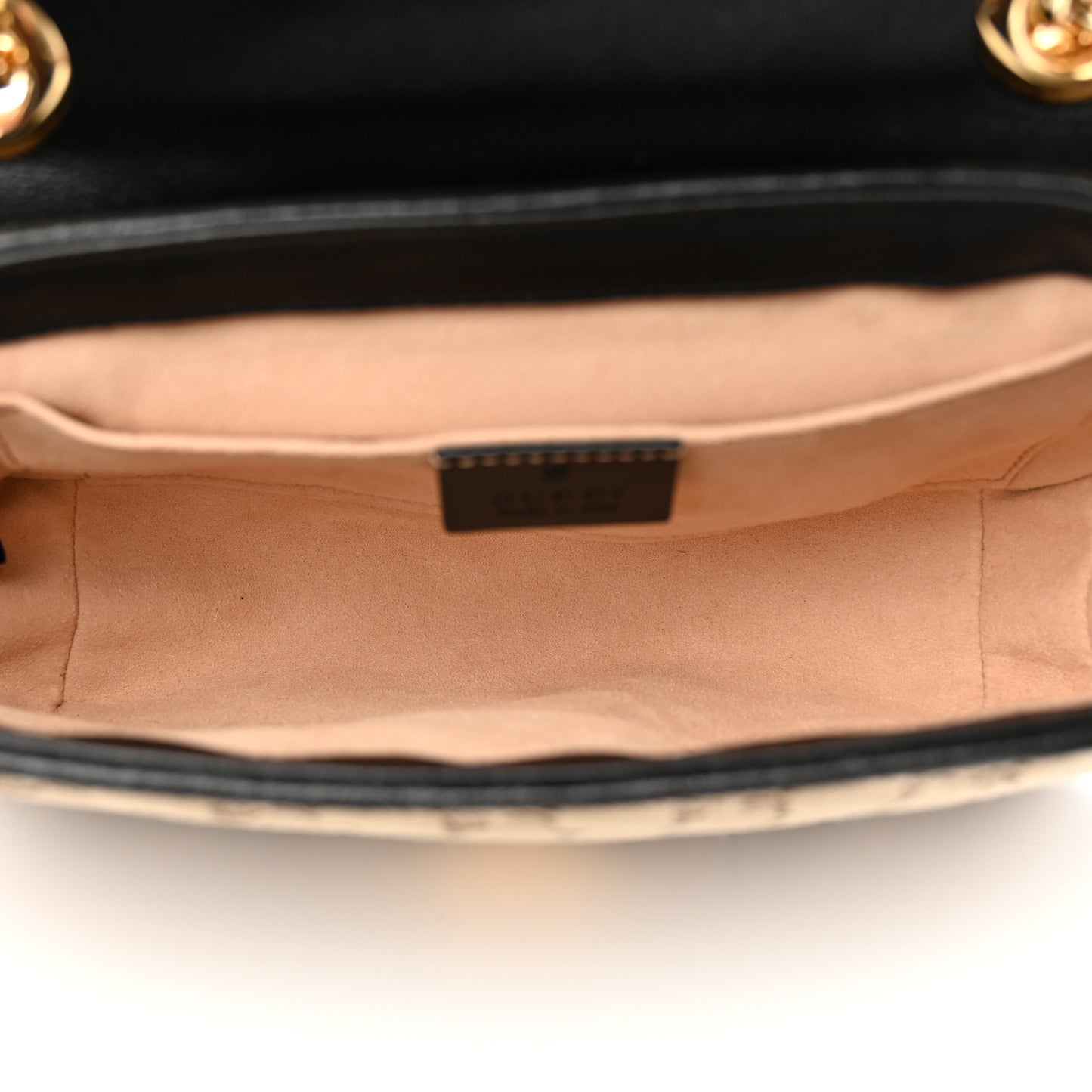 Monogram Matelasse Diagonal Mini GG Marmont Shoulder Bag Beige Black