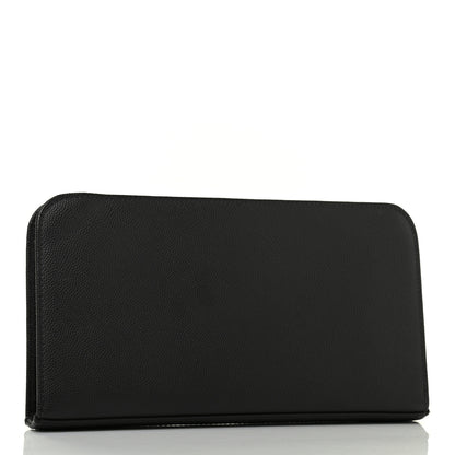 Saint Laurent Grain De Poudre Classic Zip Around Travel Wallet Black 3 of 7