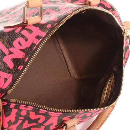 Louis Vuitton Monogram Graffiti Speedy 30 Fuchsia 5 of 7
