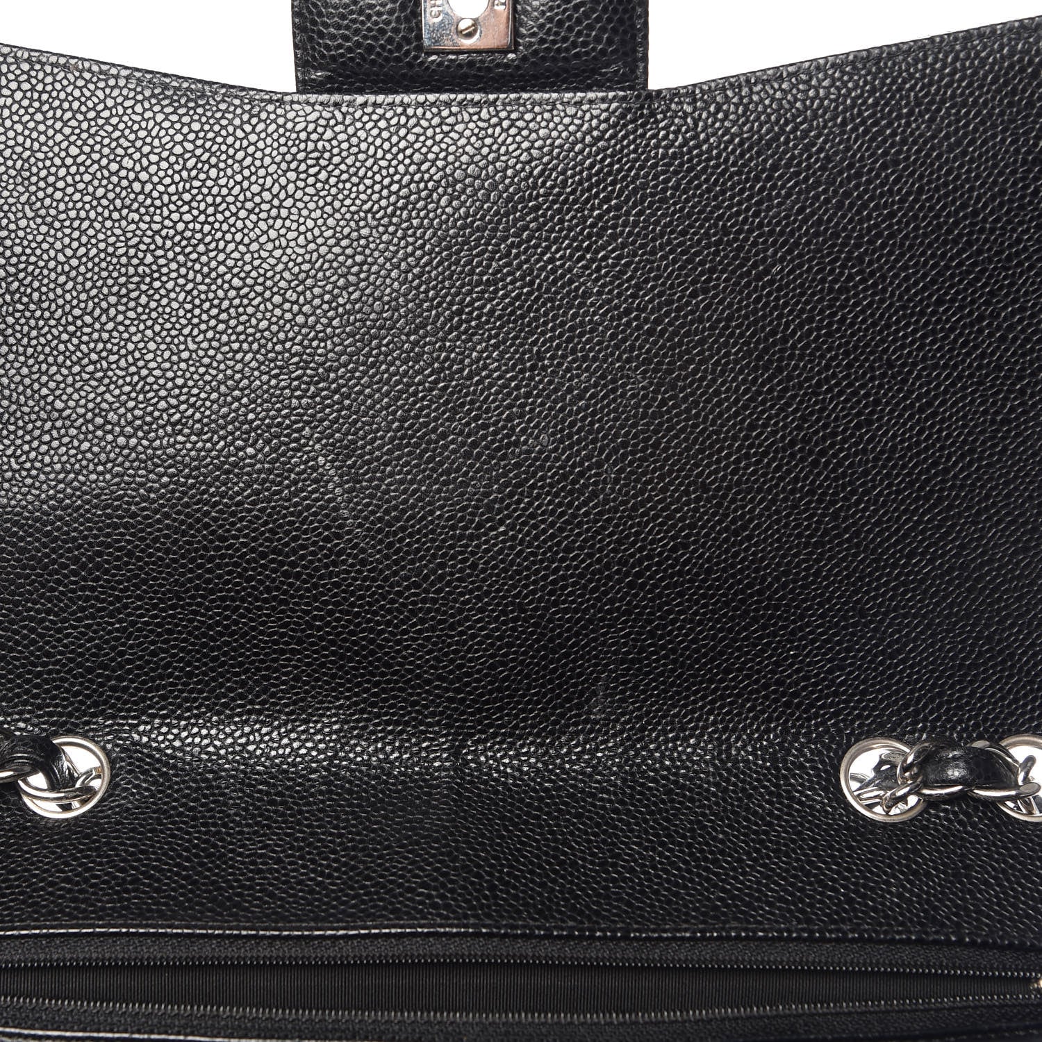 Chanel Caviar Quilted Jumbo Single Flap Black 8 of 13