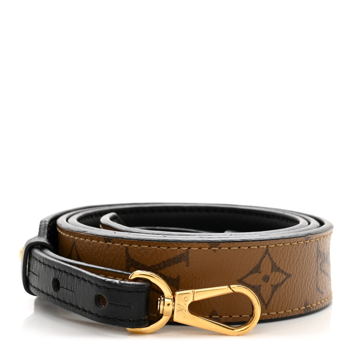 Louis Vuitton Reverse Monogram Bandouliere Shoulder Strap XL Black 1 of 5