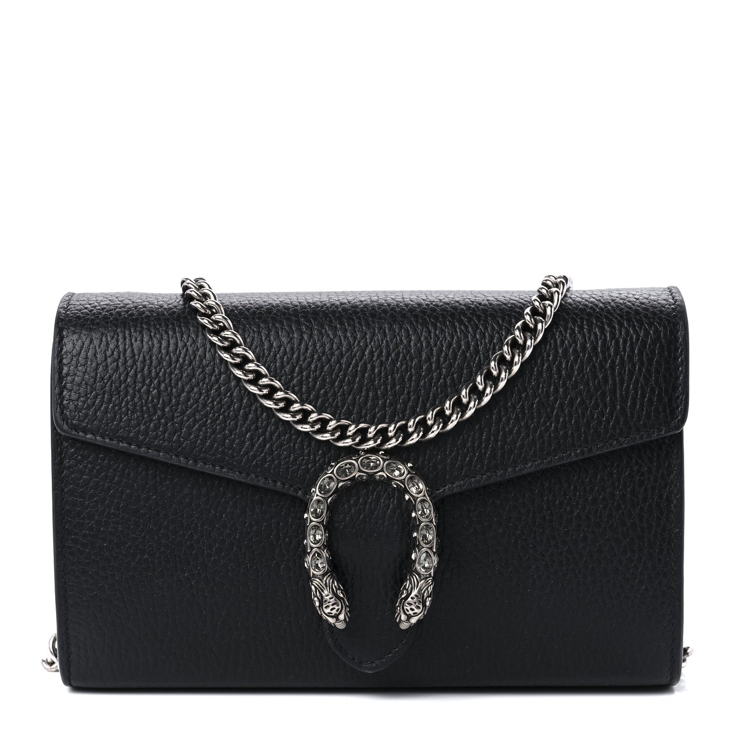 Gucci Calfskin Mini Dionysus Chain Wallet Black 1 of 11