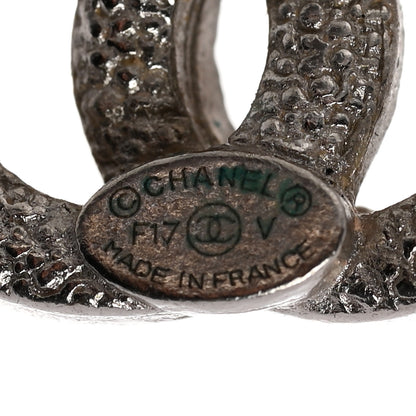 Chanel Crystal CC Earrings Silver 4 of 4