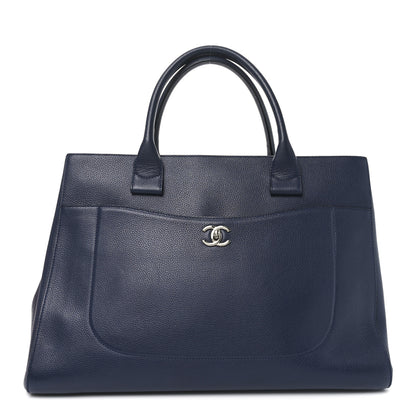 Chanel Grained Calfskin Large Neo Executive Shopper Tote Dark Blue 1 of 10