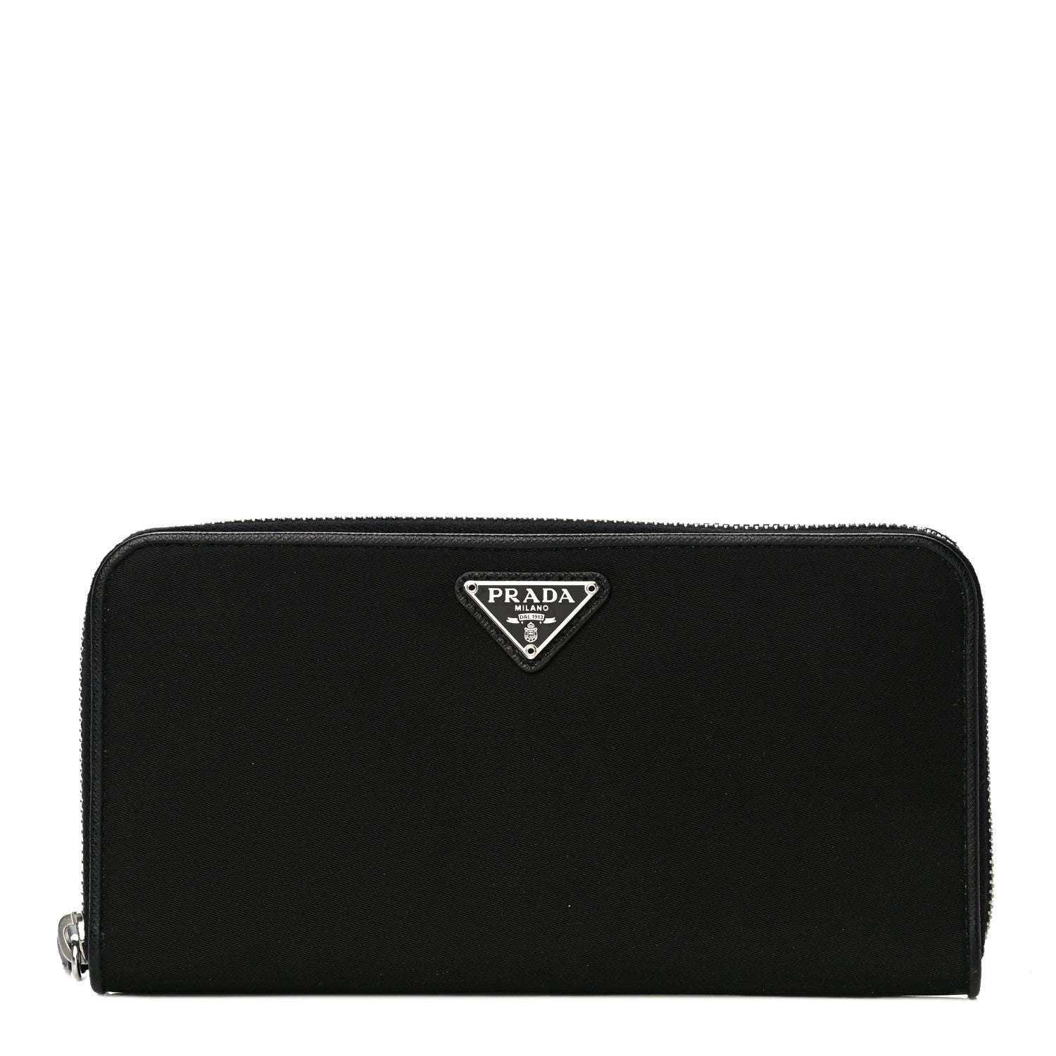 Prada Tessuto Nylon Zip Around Wallet Black 1 of 11