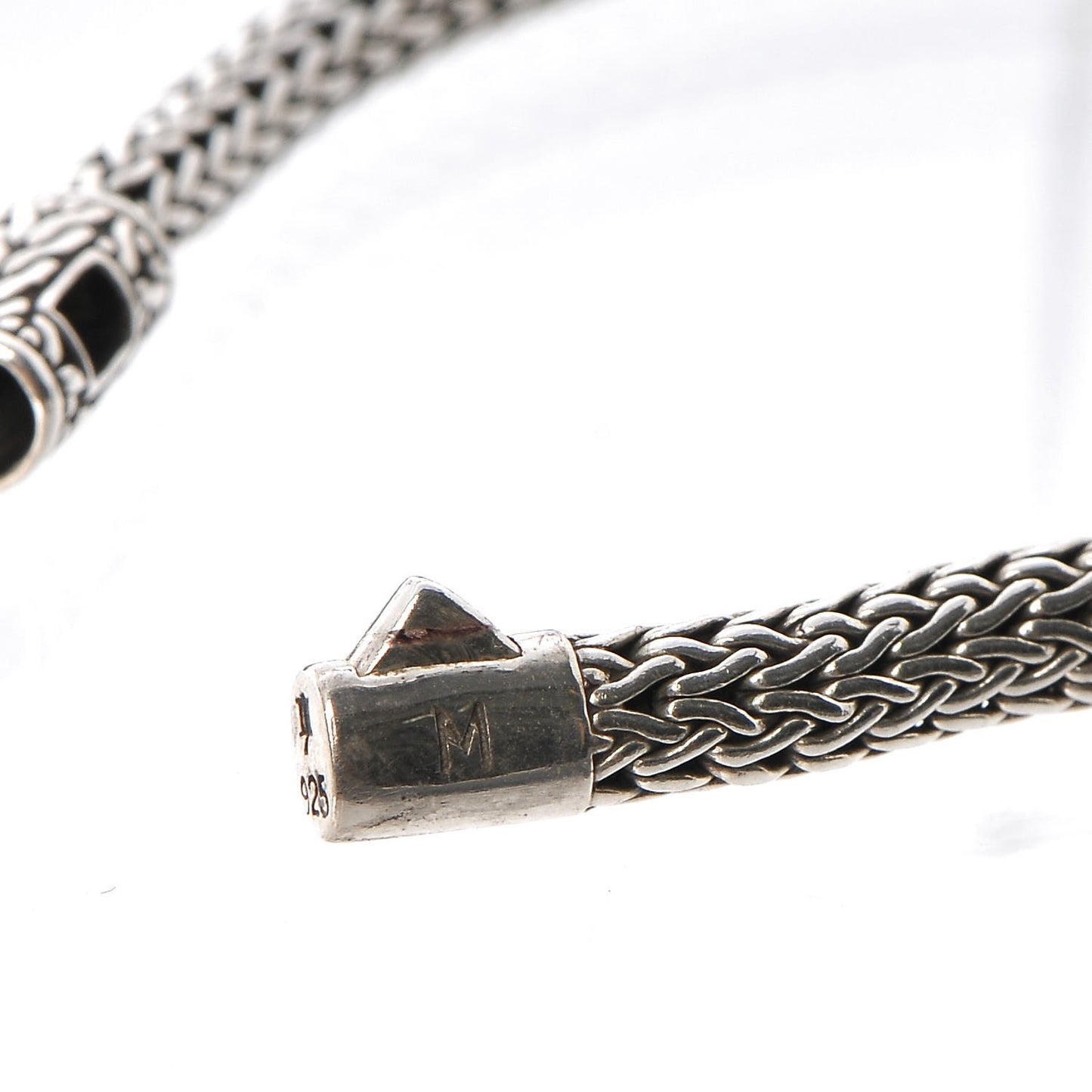 Sterling Silver Bamboo Heart Charm Bracelet