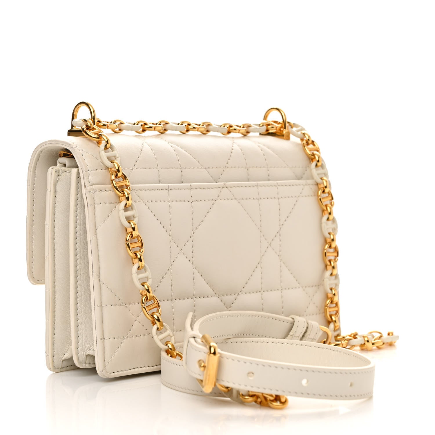 Christian Dior Lambskin Macrocannage Mini Miss Caro Bag Latte 3 of 11
