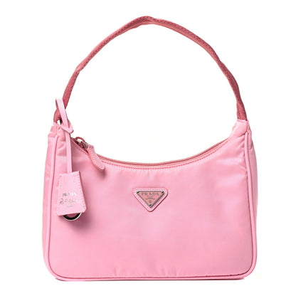 Prada Tessuto Nylon Saffiano Mini Re-Edition 2000 Bag Rosa 1 of 4