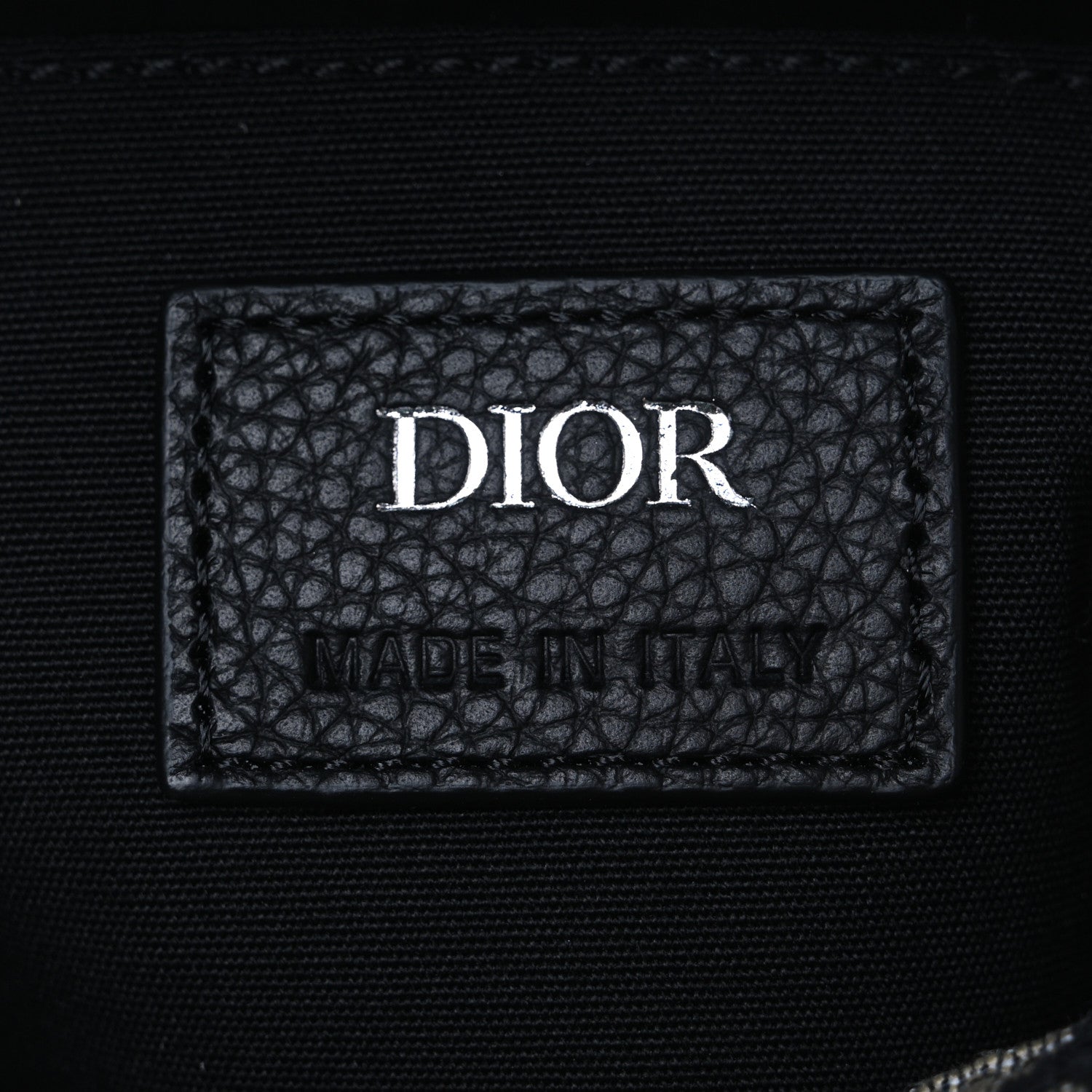 Christian Dior Oblique Jacquard Grained Calfskin Lingot Toiletry Case Blue Black 6 of 10