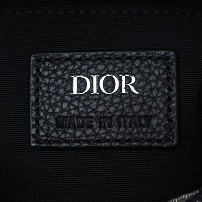 Christian Dior Oblique Jacquard Grained Calfskin Lingot Toiletry Case Blue Black 6 of 10