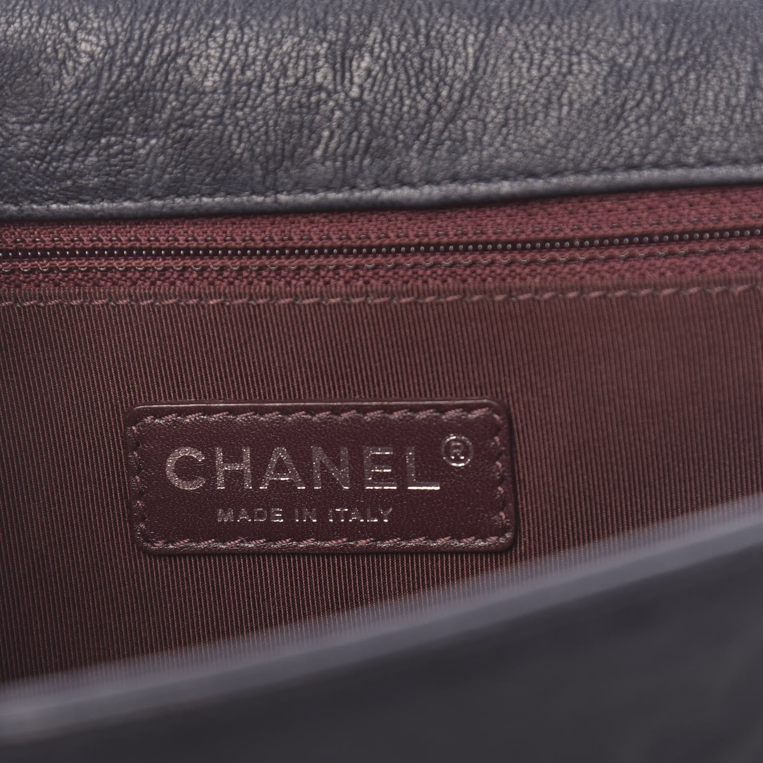 Chanel Crumpled Lambskin New Medium Studded Boy Flap Navy 6 of 17