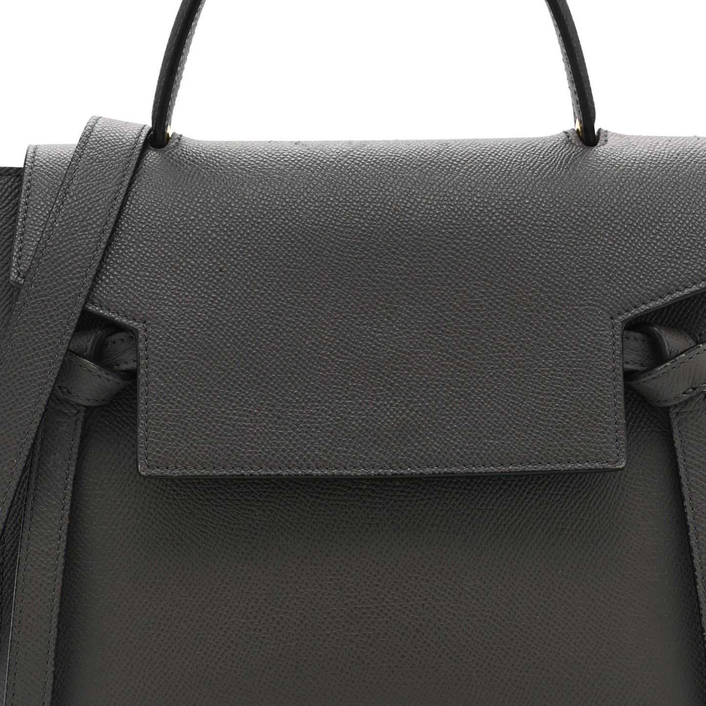 Baby Grained Calfskin Micro Belt Bag Grey