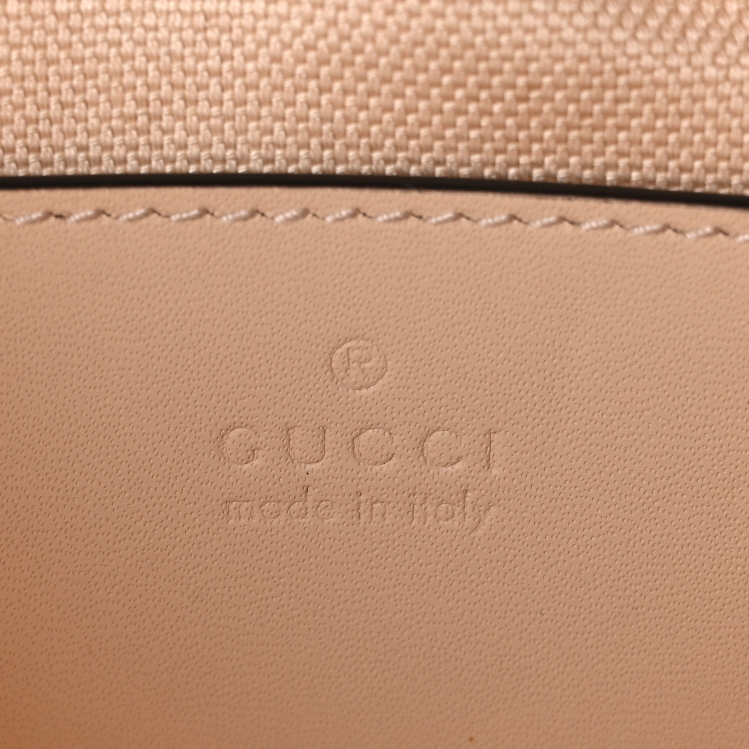 Gucci Denim Monogram Textured Dollar Calfskin Super Mini Ophidia Shoulder Bag Light Beige Denim 6 of 10