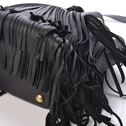 Saint Laurent Calfskin Small Emmanuelle Fringe Hobo Bag Black 9 of 9