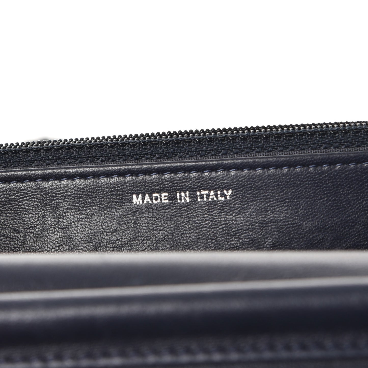Lambskin Quilted Boy Wallet On Chain WOC Navy Blue