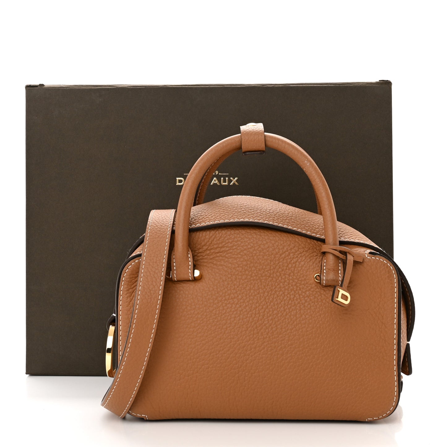 Taurillon Soft Mini Cool Box Satchel Vegetal Ivory