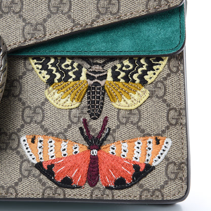 Gucci GG Supreme Monogram Willow Hill Embroidered Small Dionysus Shoulder Bag Emerald 10 of 12