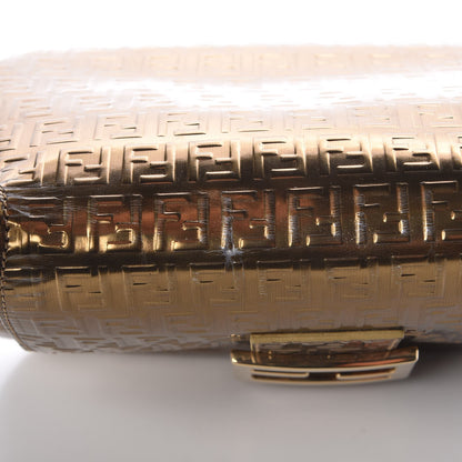 Fendi Vitello Mirror FF Embossed Mini Mama Baguette Oro Ambrato 8 of 11