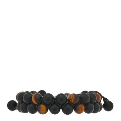 David Yurman Sterling Silver Black Onyx Tiger Eye 8mm Spiritual Beads Two Row Bracelet 1 of 4