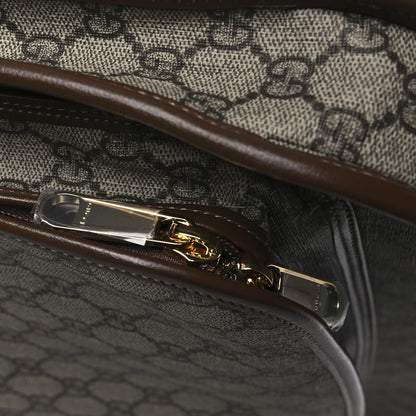 Gucci GG Supreme Monogram Azalea Calfskin Retro Interlocking G Hanger Garment Bag Beige Ebony Brown Sugar 10 of 10
