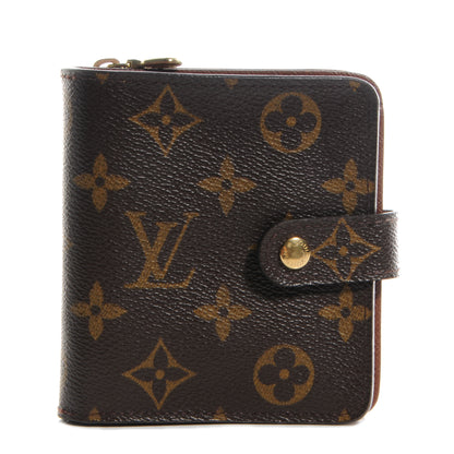 Louis Vuitton Monogram Compact Zippe Zipped Wallet 1 of 8