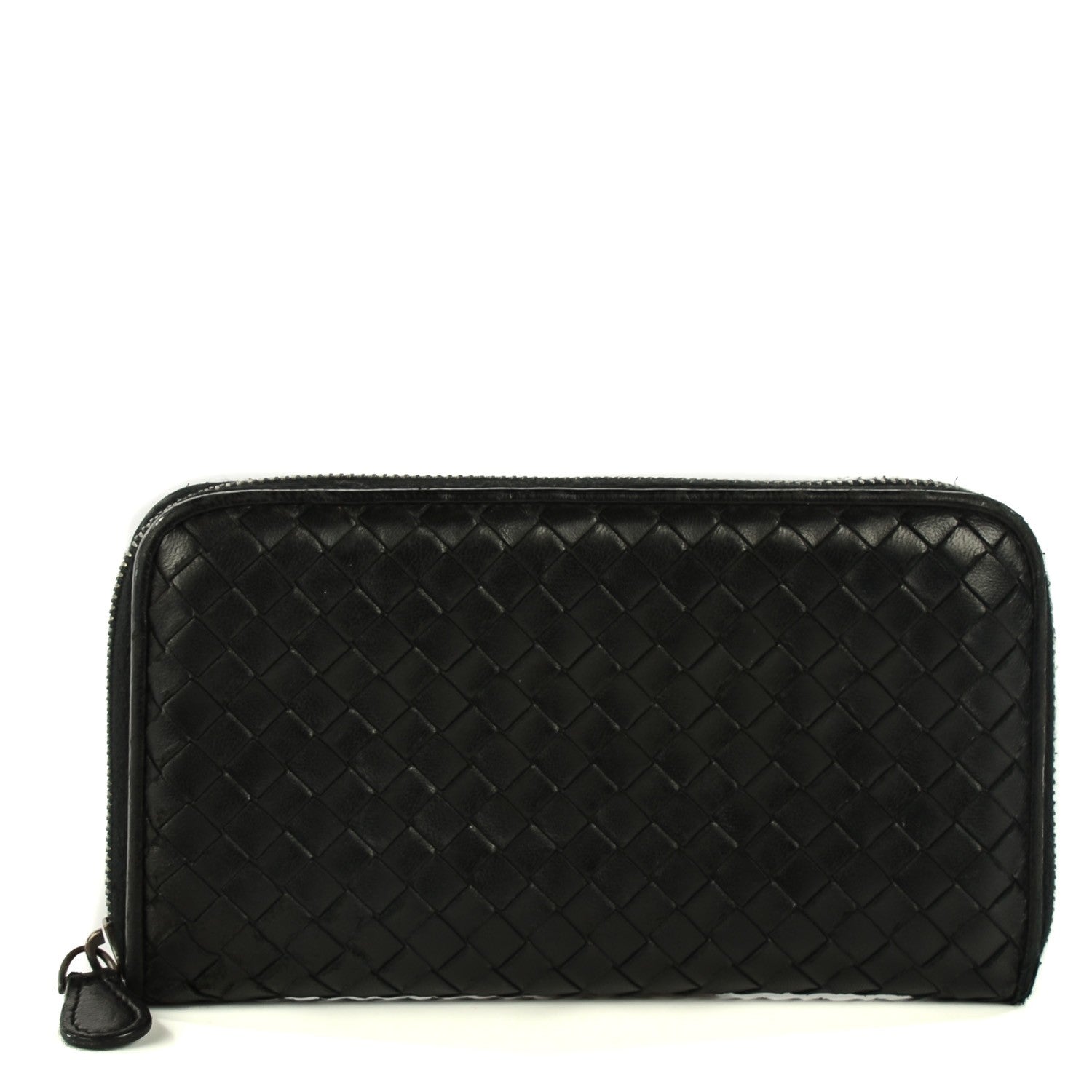 Bottega Veneta Nappa Intrecciato Zip Around Wallet Black 1 of 8