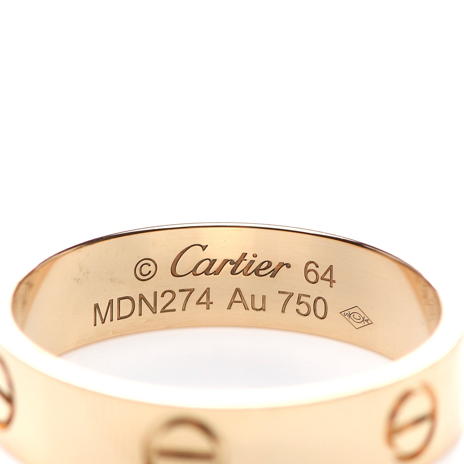 Cartier 18K Yellow Gold 5.5mm LOVE Ring 64 10.75 4 of 5