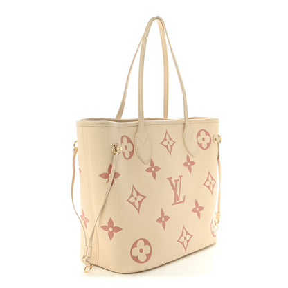 Louis Vuitton Empreinte Monogram Giant Neverfull MM   Creme Rose Trianon 4 of 10