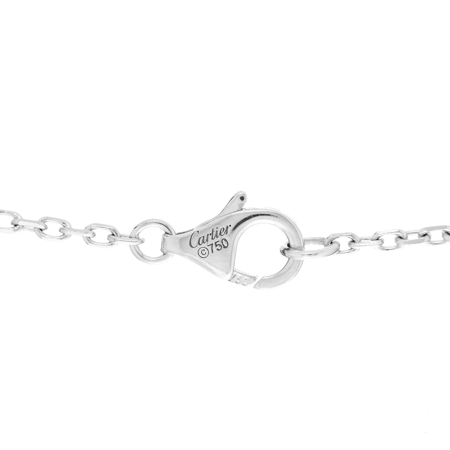 Cartier 18K White Gold Diamond Interlocking LOVE Paved Necklace 4 of 5