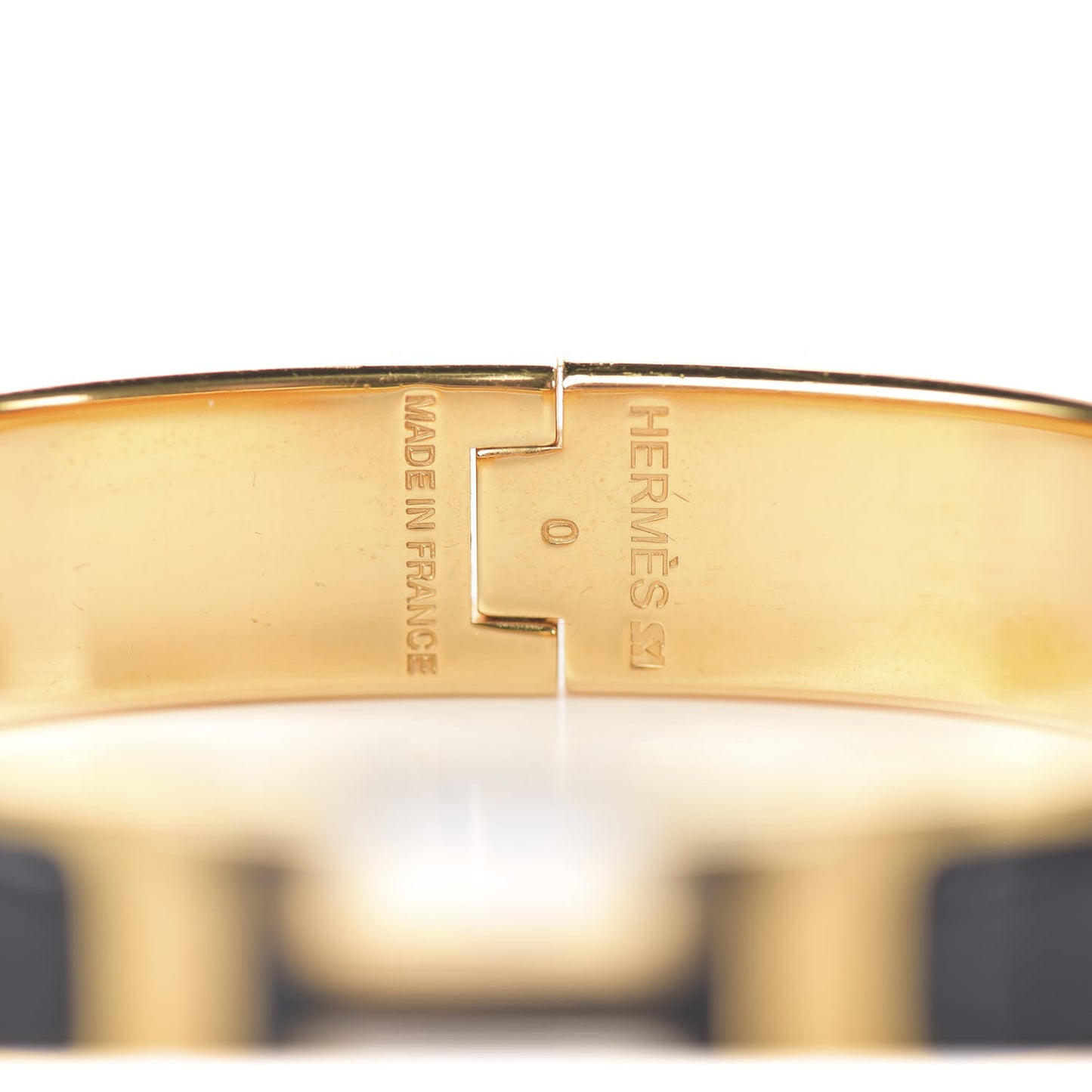 Enamel Narrow Clic Clac H Bracelet PM Black