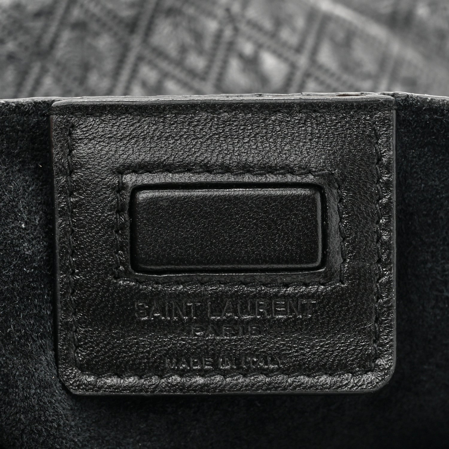 Saint Laurent Calfskin Monogram Deli Paper Bag  Vintage Black 6 of 10