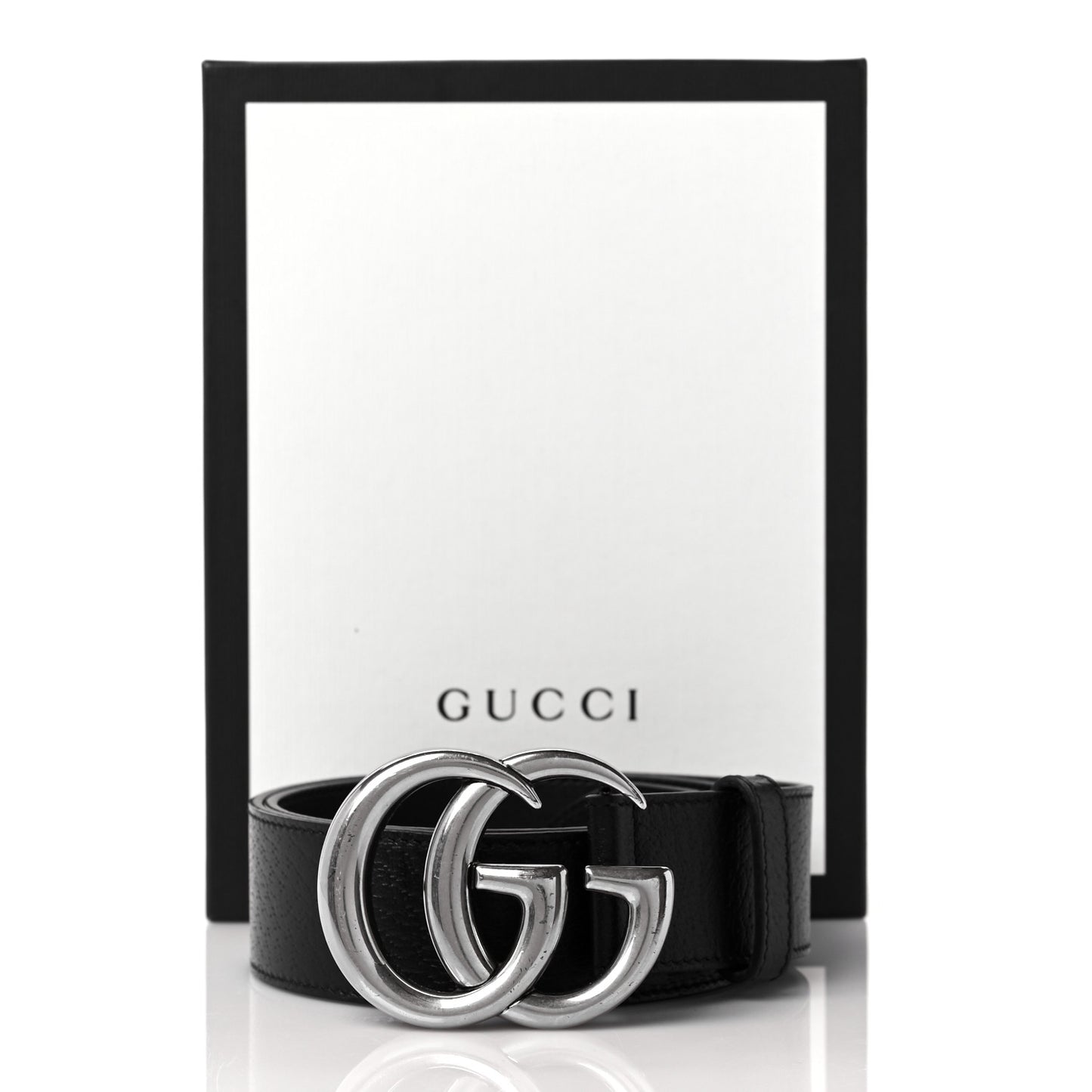 Textured Dollar Calfskin Nickel Double G 40mm Belt 70 28 Black
