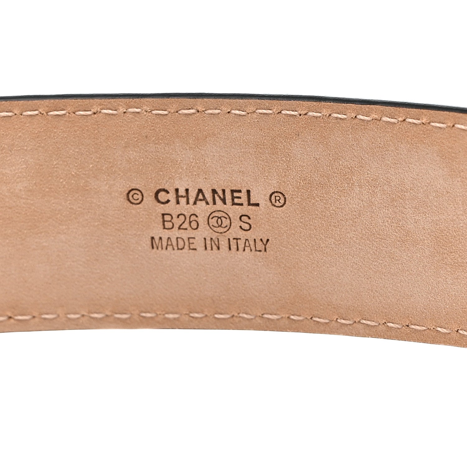 Chanel Crocodile Embossed Calfskin Belt 85 34 Black 3 of 7