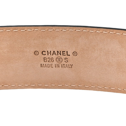 Chanel Crocodile Embossed Calfskin Belt 85 34 Black 3 of 7