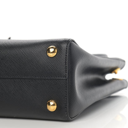 Prada Saffiano Lux Small Parabole Tote Black 10 of 12