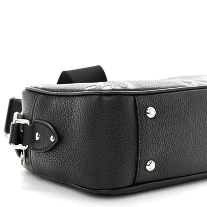 Gucci Piuma Calfskin Jumbo GG Embossed Medium Messenger Bag Black 9 of 10