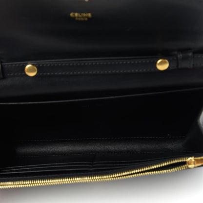 Celine Shiny Smooth Calfskin C Wallet On Chain Bag Black 5 of 10