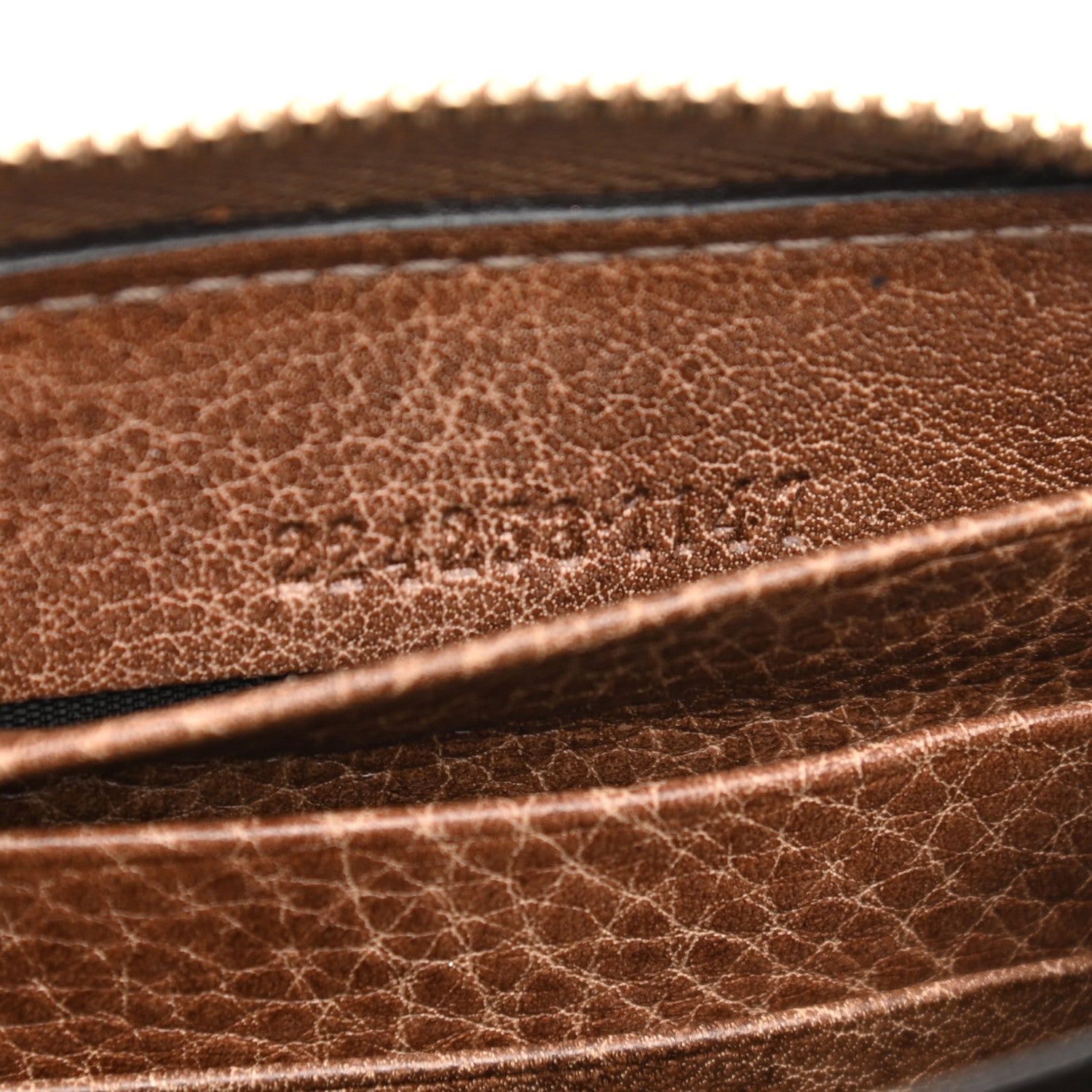 Gucci Guccissima Bamboo Tassel Zip Around Wallet Light Brown 7 of 9