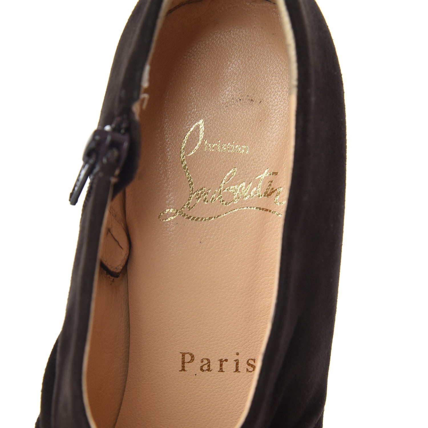 Christian Louboutin Suede Treopli 120 Booties 36 Moka 6 of 18