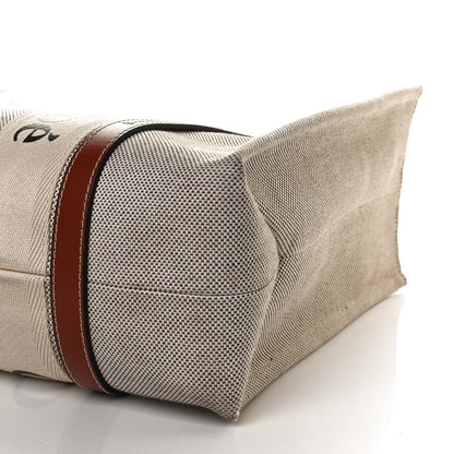 Chloe Cotton Calfskin Medium Woody Ribbon Tote White Brown 12 of 12