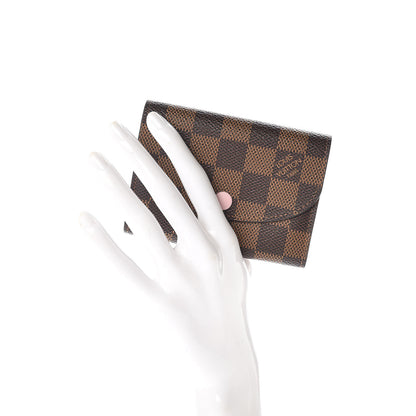 Louis Vuitton Damier Ebene Rosalie Coin Purse Rose Ballerine 2 of 8