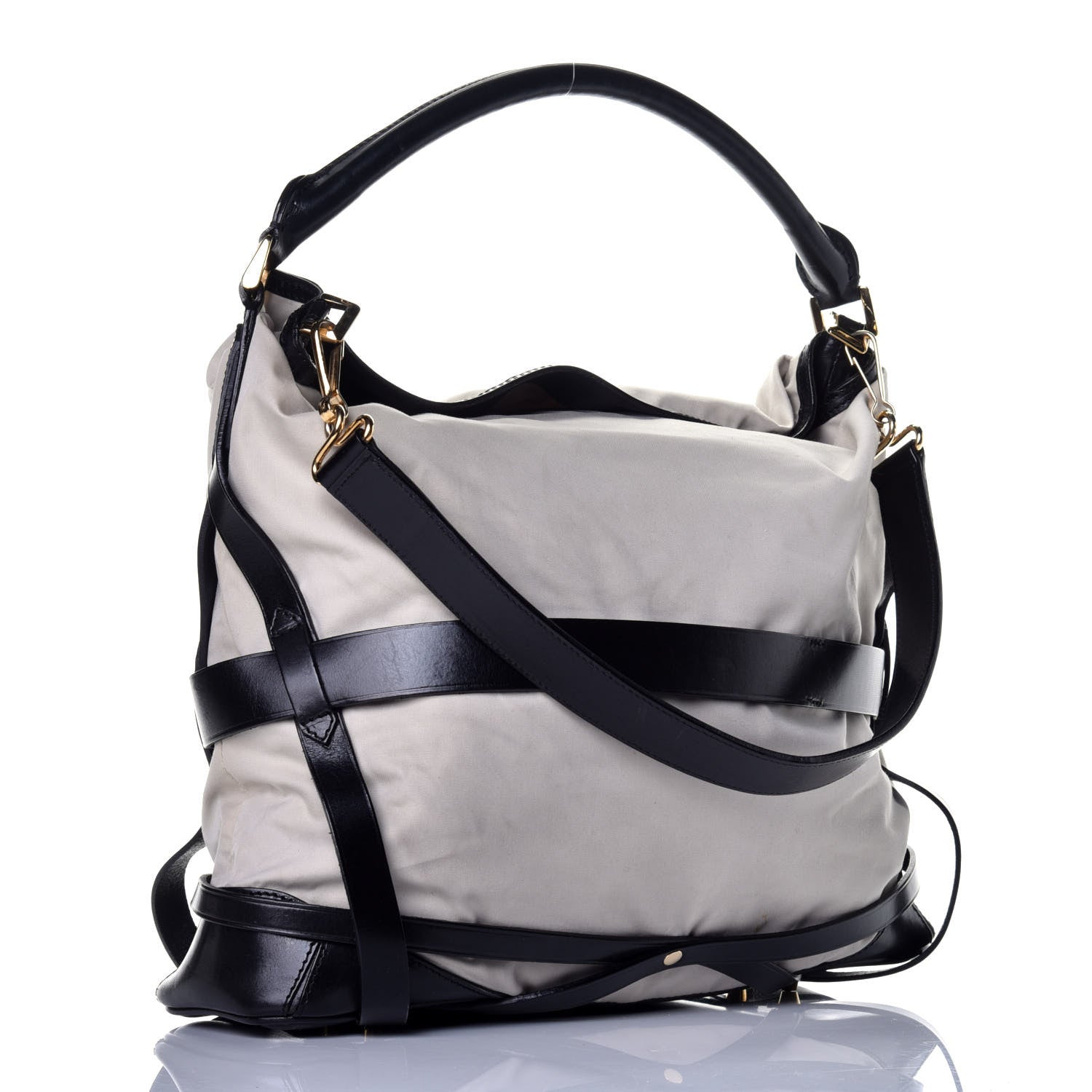 Burberry Nylon Bridle Calfskin Medium Gosford Hobo Trench 4 of 9