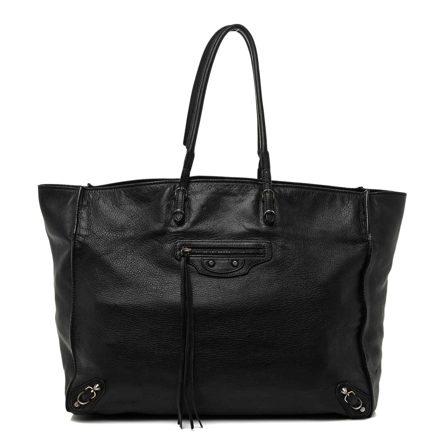 Supple Calfskin Papier A4 Tote Black